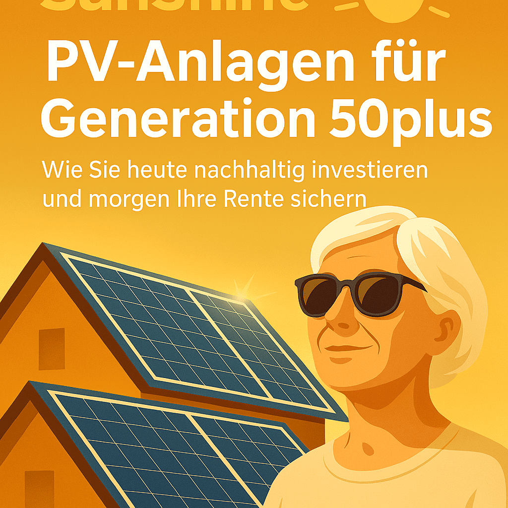 Photovoltaik Generation 50plus, PV-Anlage Altersvorsorge, Solarstrom Rente, nachhaltige Investition Solar, Photovoltaik 50plus, Solar-Rente sichern, PV-Anlage Eigenverbrauch, Photovoltaik Investition, Solarenergie für Senioren, PV-Anlage Rendite, Einspeisevergütung, Investitionsabzugsbetrag PV, steuerfreie Solarrendite, Solarstrom Eigenverbrauch optimieren, Photovoltaik Altersvorsorge Vergleich, PV vs. Immobilie Rendite, Solar-Investment 2025, PV-Anlage Finanzierung, KfW-Förderung Solar, Solarstrom Speicher, Pachtmodell Dachflächen, Solaranlage Kaufberatung, PV-Anlage Wirtschaftlichkeit, Photovoltaik Instandhaltungskosten, Solar-Anlage Planung, PV-Anlage Versicherung, Solarenergie Investitionssicherheit, PV-Anlage Mieterstrom, Solarenergie Rentenstrategie, Photovoltaik Strompreise, Solar-Investment Risiko, PV-Anlage Wartung, Photovoltaik Markttrends, Solarenergie Portfolio-Diversifikation, PV-Anlage Lebensdauer, Solar Renditeberechnung, PV-Anlage Eigenkapitalrendite, PV-Anlage Rentabilitätsrechnung, Photovoltaik Direktinvest, Solarenergie Steueroptimierung